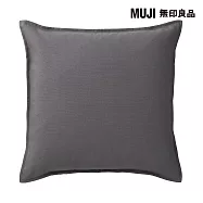 【MUJI 無印良品】牛津布抱枕套/墨灰成品尺寸:W45&times;L45 cm 附拉鍊