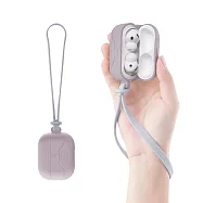 Bone 蹦克 AirPods Pro 3 手掛保護套 環保矽膠 彈力包覆 吊繩孔設計 彈力開合 不掉蓋 淡暮紫