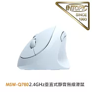 INTOPIC 廣鼎 2.4GHz垂直式靜音無線滑鼠(MSW-Q780) 藍色