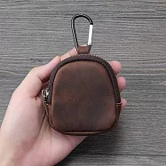 【HandStyle】零錢包 極致復古瘋馬掛勾硬殼零錢收納包(15030) _咖色