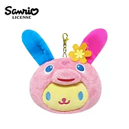 【日本正版授權】三麗鷗 跳跳馬系列 彈力 票夾零錢包 - 花小兔