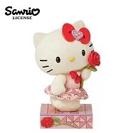 【正版授權】Enesco 凱蒂貓 手拿玫瑰花 塑像 公仔/精品雕塑 Hello Kitty/三麗鷗/SANRIO