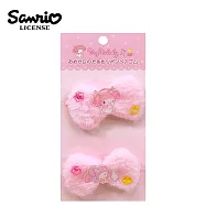 【日本正版授權】三麗鷗 絨毛造型髮圈 2入組 - 美樂蒂