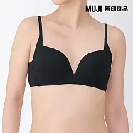 【MUJI 無印良品】女無鋼圈可調整胸型胸罩 S 黑色