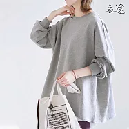【衣途】日雜爆款寬鬆棉質上衣(KDTY-B232) M 淺灰