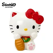 【日本正版授權】凱蒂貓 招財 陶瓷存錢筒 儲金箱/小費箱 招財貓 Hello Kitty