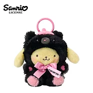 【日本正版授權】三麗鷗 粉黑系列 玩偶吊飾 - 布丁狗