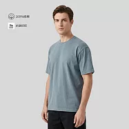 【MsMore】 精梳280g重磅落肩復古色圓領T恤# 127172 S 紫色