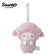 【日本正版授權】三麗鷗 羊造型 玩偶吊飾 - 美樂蒂
