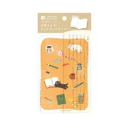 【日本Wa-Life】HONTOWATASHI 文庫本尺寸透明書籤 ‧ 文具與貓咪