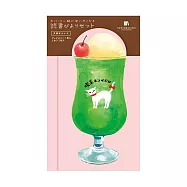 【日本Wa-Life】HONTOWATASHI 閱讀日和書套(文庫本尺寸)+書籤組合 ‧ 冰淇淋蘇打/綠