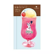 【日本Wa-Life】HONTOWATASHI 閱讀日和書套(文庫本尺寸)+書籤組合 ‧ 冰淇淋蘇打/粉紅