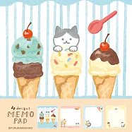 【日本Wa-Life】夏限定|便條紙 ‧ 貓咪和冰淇淋