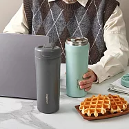 【美國康寧】Snapware 鋅light輕瓷保溫保冰隨行杯750ml+隨行杯550ML