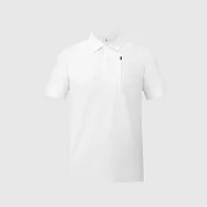 【MsMore】 抗UV涼感華夫格左胸口袋拉鍊POLO衫# 127186 S 白色