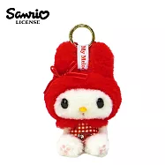 【日本正版授權】美樂蒂 緞帶格紋系列 玩偶吊飾