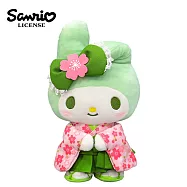 【日本正版授權】美樂蒂 抹茶和服系列 絨毛玩偶 S號 24.5cm