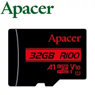 Apacer 宇瞻 32GB 100MB/s microSDHC U1 V10 A1 記憶卡