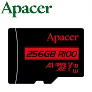 Apacer 宇瞻 256GB 100MB/s microSDXC U1 V10 A1 記憶卡