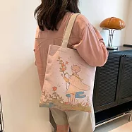 【素包包】單肩包 夢幻星空療癒插畫風格文青帆布側背袋(48035) _A款x雙面無拉鍊