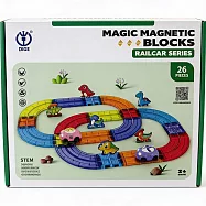 維京小子: 磁力片軌道車遊戲組26pcs