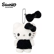 【日本正版授權】凱蒂貓 絎縫系列 玩偶吊飾 - 黑色款