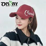 【OMORY】大字款街頭風棒球帽- 紅色