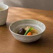 【日本見谷陶器】美濃燒|雲釉 陶瓷餐碗13.7cm ‧ 陶灰