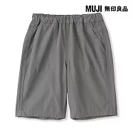 【MUJI 無印良品】兒童速乾五分褲 110 灰白