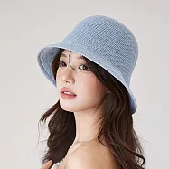 日本BEAUTYJAPAN 抗UV編織草帽盆帽防曬帽 BJ2169 藍色