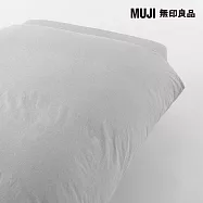 【MUJI 無印良品】柔舒水洗棉被套/S/灰色成品尺寸:W145&times;L210 cm 附拉鍊