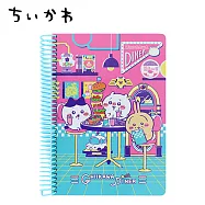 【日本正版授權】吉伊卡哇 美式餐廳系列 B6 方格筆記本 - 粉色款