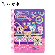 【日本正版授權】吉伊卡哇 美式餐廳系列 B6 方格筆記本 - 紫色款