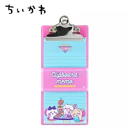 【日本正版授權】吉伊卡哇 美式餐廳系列 夾板便條紙 1種圖樣 - 粉色款