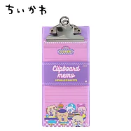 【日本正版授權】吉伊卡哇 美式餐廳系列 夾板便條紙 1種圖樣 - 紫色款