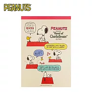 【日本正版授權】史努比 A6便條本 80頁 - 象牙色款