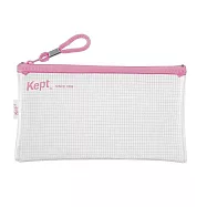 Raymay Kept透明網眼考試筆袋/ 絲帶粉