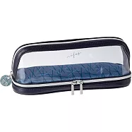 Raymay 透明雙層筆袋/ 午夜藍