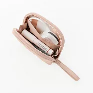 【MUJI 無印良品】聚酯纖維迷你化妝包/粉米