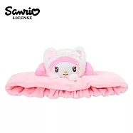 【日本正版授權】三麗鷗 緞帶白貓 造型髮帶 - 美樂蒂