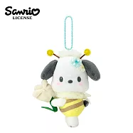 【日本正版授權】三麗鷗 蜜蜂系列 玩偶吊飾 - 帕恰狗