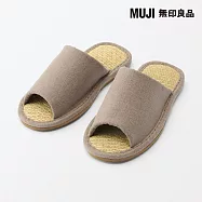 【MUJI 無印良品】藺草前開拖鞋 /XL/淺棕26.5-28 cm用