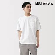 【MUJI 無印良品】男涼感寬版短袖T恤 S 白色