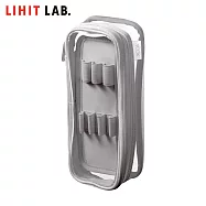 LIHIT LAB. A-3810 XCOA 雙面用透明輕量筆袋 灰色