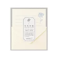 MIDORI 迷你花色和紙信紙組- 白