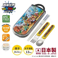 【百科良品】日本製 超級瑪利歐 環保筷子+湯匙+叉子三件餐具組(日本境內版) 賽車世界