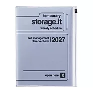 【日本Mark&rsquo;s】2027 直式週記事收納手帳A5 ‧ Storage.it/銀
