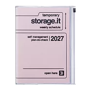 【日本Mark’s】2027 直式週記事收納手帳A5 ‧ Storage.it/粉