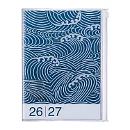 【日本Mark’s】2027 直式週記事收納手帳A5 ‧ 和風/波浪藍