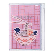 【日本Mark&rsquo;s】2027 直式週記事收納手帳A6 ‧ 插畫/拉麵